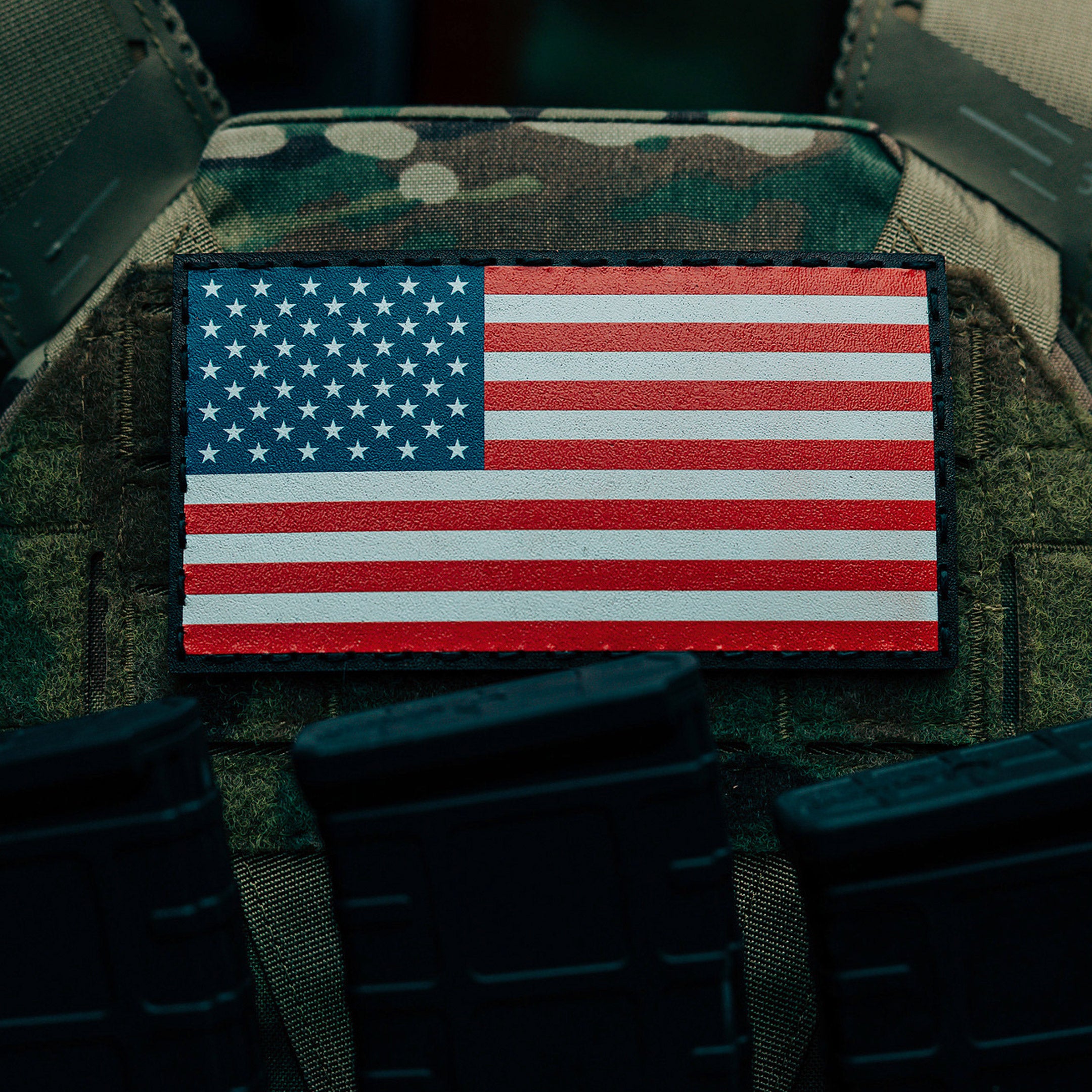 Ameican Flag Leather Patch – ARK-Protection