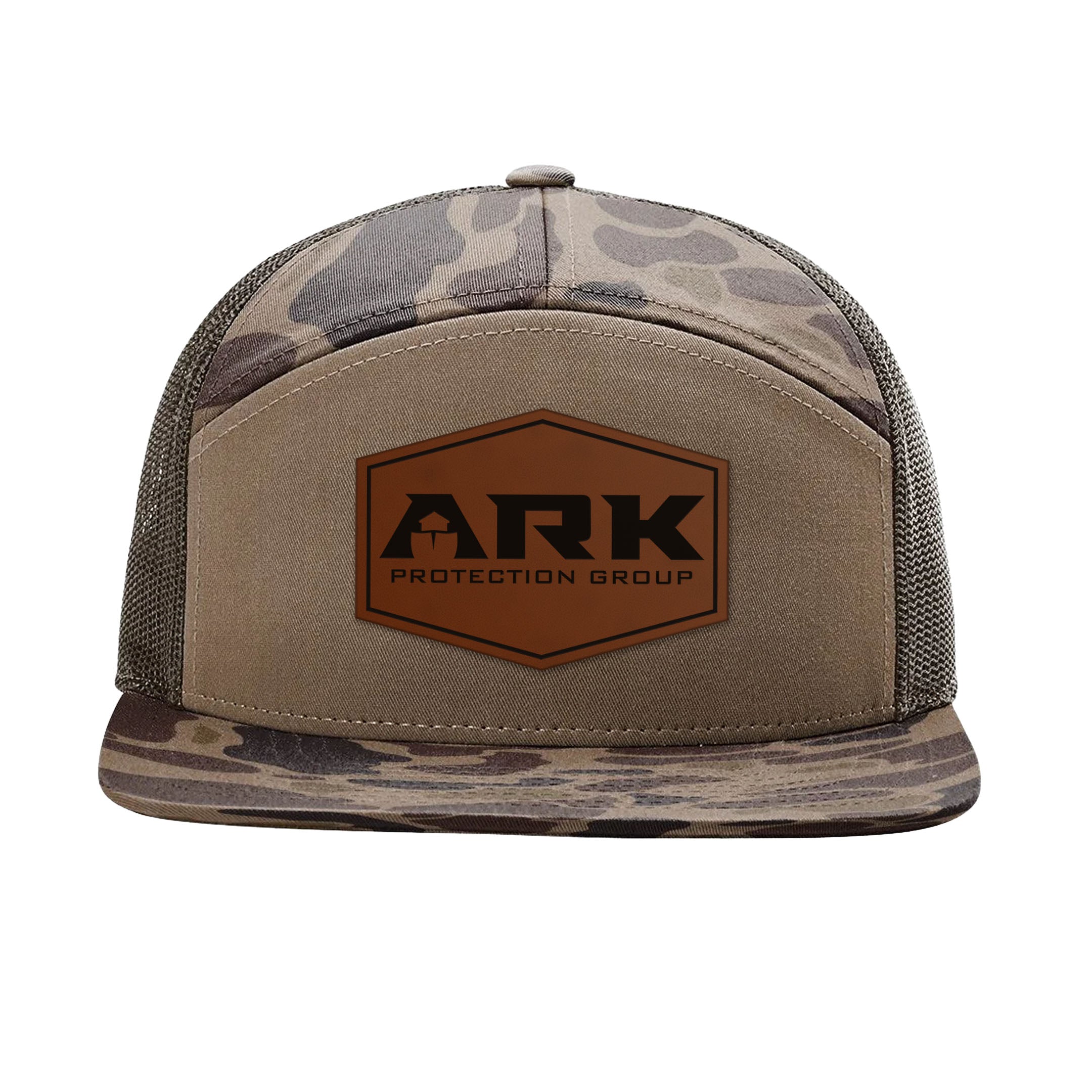 ARK Hexagon Leather Patch 7-Panel Snapback