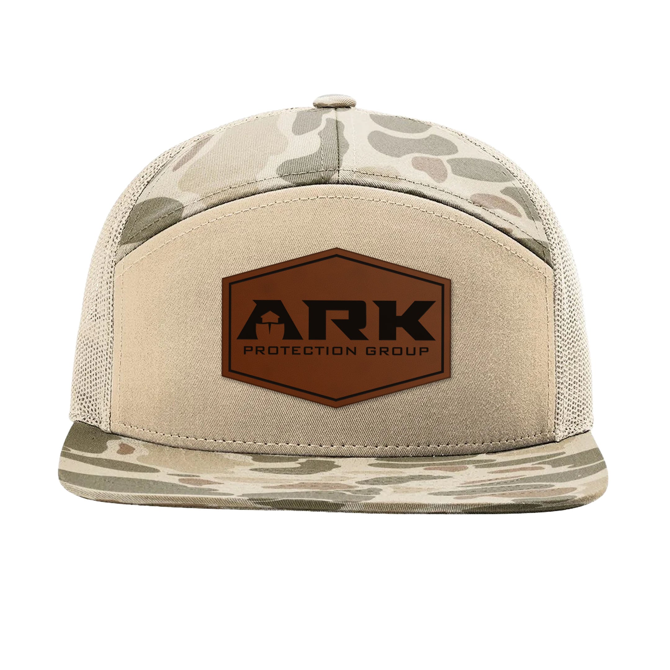 ARK Hexagon Leather Patch 7-Panel Snapback