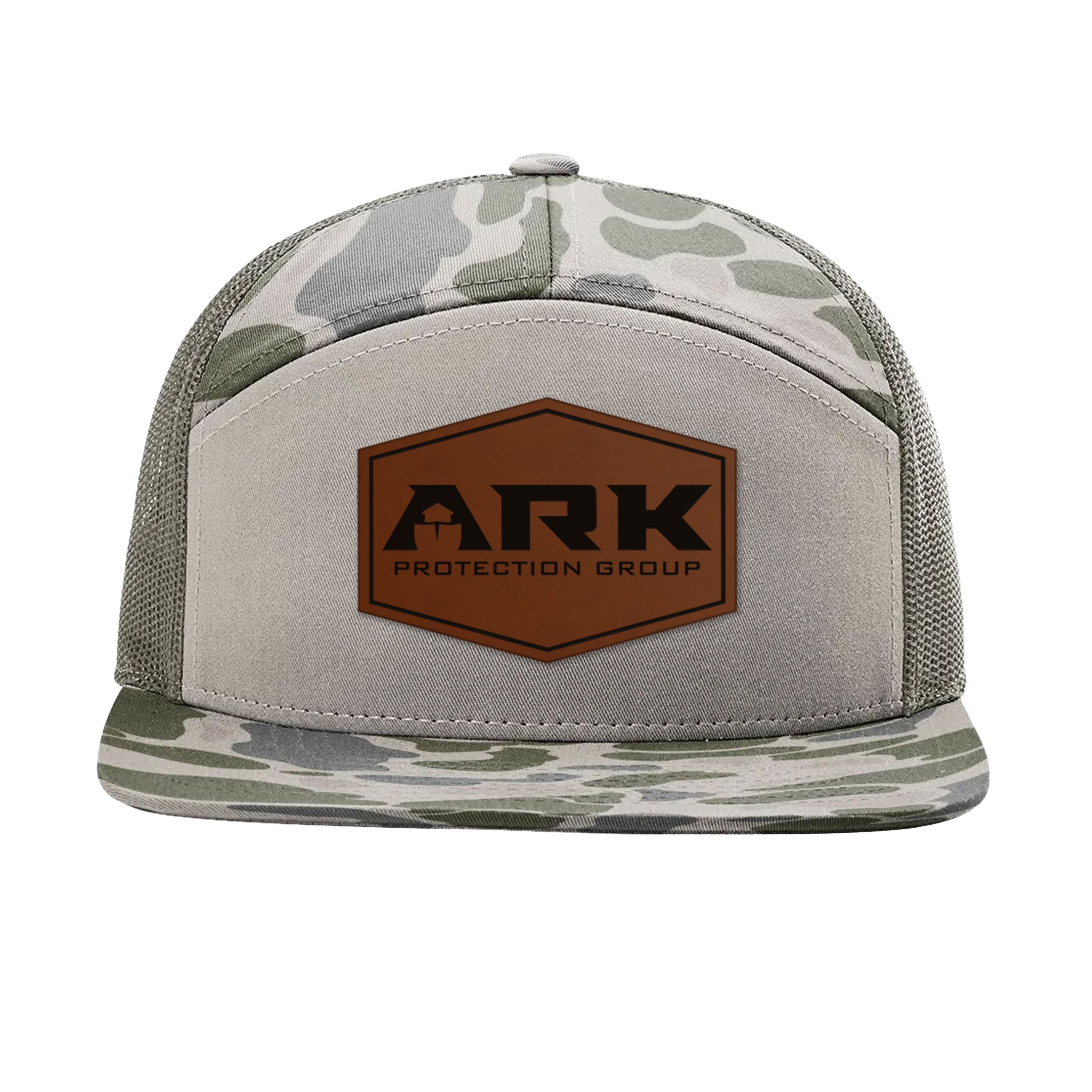 ARK Hexagon Leather Patch 7-Panel Snapback